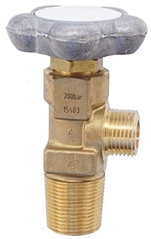 Stickstoff 200 bar Ventil großkonisch 25 E - W24,32 x 1/14 von Gase Dopp