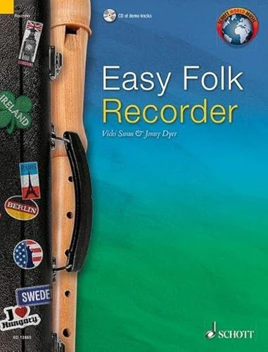 Easy Folk Recorder +CD (52 pièces faciles traditionnelles) --- Flûte à bec soprano