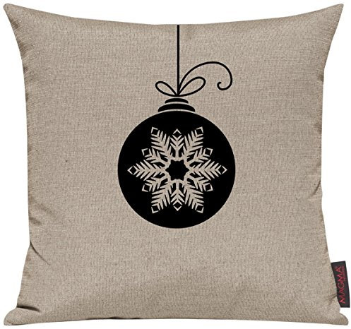 ShirtInStyle Kissenhülle Für Auserwählte! Sofakissen, Kissenbezug, Kissenhülle, Motiv Christbaum Kugel Schmuck, Farbe Taupe