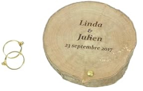Boîte à Alliances en Bois Naturel, cadeau de mariage personnalisé, Porte alliance coussin à alliances, fait main, personnalisable, Mariage Rustique. Champêtre, bohème