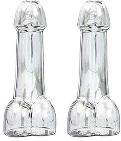 DumanAsen Glass Cup, Alaman Penis Shaped Glass Cup Cocktail Gläser/Gtränk Glas/Creative dekor 2 pcs