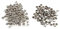 Leder Nieten, 100 Stück Set Doppelkappe Rivet Metall Leder Craft Reparaturen Stud Spike Dekoration 8 x 8 mm(Silber)
