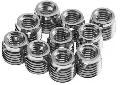 Akozon Gewindeeinsatz 10Pcs 307 Edelstahl selbstschneidende Gewindeeinsatzschraube Reparaturzubehör(Inner M5*0.8 Outer M8*1.0)