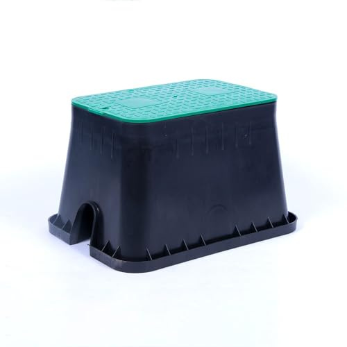 HydroSure Rectangular Irrigation Valve Box Heavy Duty | Underground Irrigation Access Chamber for Valves and Pipe Connections, Heavy Duty Inspection Box for Lawn and Garden System