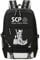 WANHONGYUE SCP Anime Cosplay Schultasche Rucksack Laptop Backpack mit USB-Ladeanschluss Schwarz / 16