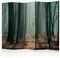 decomonkey Paravent Raumteiler Innen Wald 225x172 cm 5 Teilig Beidseitig Room Divider Wall Raumteiler Stehend Trennwand Sichtschutz Spanische Wand Sichtschutzwand Wohnzimmer Holz Natur Baum