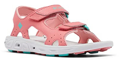 Columbia Youth Techsun Vent Sandales De Randonnée Et Trekking pour Mixte enfant, Rouge (Wild Salmon x Dolphin), 38 EU