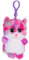GIPSY- Brilloo Friends Bag Clip-Chat Rose/Violet-Liloo, 071190, Porte clé