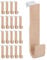 Relaxdays 20 x Türhaken, Holz & Eisen, Jacken, Handtücher, Kleiderhaken Flur, Türaufhänger, H x B x T: 13 x 2,5 x 6 cm, weiß/Natur
