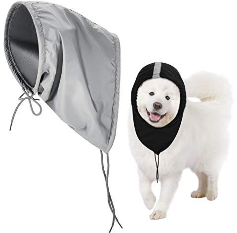 Geyoga 2 Stücke Hund Snood Wasserdicht Hundehals und Ohren Wärmer Hundehals Reflektierend Ohrschal Hund Hund Snood Stirnband Hund Scruff Snood Winterhund Kopfbedeckung Mit Hundehals