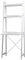 URBNLIVING Verona Ladder Work Desk 2 Shelves Wooden Bedroom Computer Table Office Storage Free Standing (White)