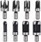 Baorder 8PCS HSS Fraise à Bouchonner Bois Outil de Coupe Acier Carbone Bois Plug Perceuse Ensemble en Bois Conique de Griffe Mèche à Bouchon Bois Wood Plug Cutter Drill Bits 6mm/10mm/13mm/16mm