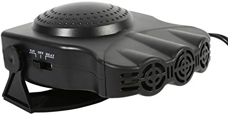 Tissting Riscaldatore per Parabrezza, 12V 150W Rotazione 180 Gradi, Riscaldamento e Raffreddamento, con Tre Prese d'Aria, per Auto, Furgone e Campeggio