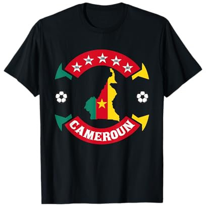 Supporters Fan Football Camerounais Maillot Drapeau Cameroun T-Shirt