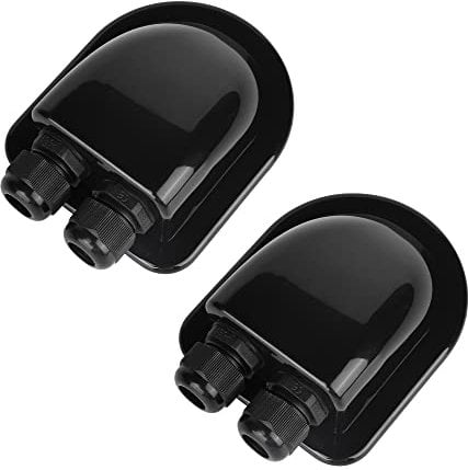 Pressacavo Doppio Ingresso,Vegena 2 Pezzi Passacavo Solare per Tetto,Passacavo Impermeabile a Doppio Cavo,Passacavo Pannello Solare ABS for Cavi 3-12mm,per Cavi Solari,Roulotte,Barche,Camper(Nero)