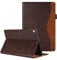 CASAFUNY Hülle für iPad Air 2/Air 1/iPad 9,7 Zoll 2018/2017 (5./6. Generation), PU Leder Schutzhülle Case Cover Dokumentschlitze für iPad 5/6/Air 2/Air 1, mit Auto Schlaf/Wach Funktion, Braun