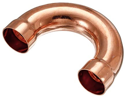 sourcing map U Shape Elbow 180 Degree Copper Pipe Fitting Sweat Welding Solder Connection 25.4mm(1 Inch) ID for HVAC, Air Conditioning Refrigeration System
