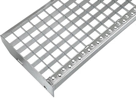 Einpress Treppenstufe EP Stufe Tritt Gitterroststufe 30x30 mm (900 x 240 mm)