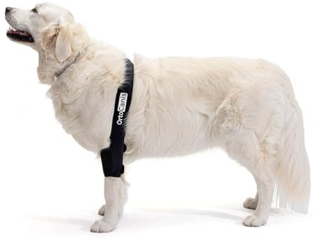 Ortocanis - Ellenbogenbandage für Hunde - Ellenbogenschoner für Linkes - Bei Arthrose im Ellbogen - Hilft Schmerzen und Entzündungen zu reduzieren - Größe: M 16.1-20.5 cm