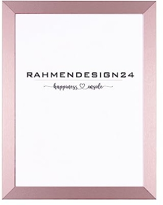 Rahmendesign24 Bilderrahmen Milano | DIN Format Roségold 59,4x84 (DIN A1) | Posterrahmen, Fotorahmen, Wechselrahmen