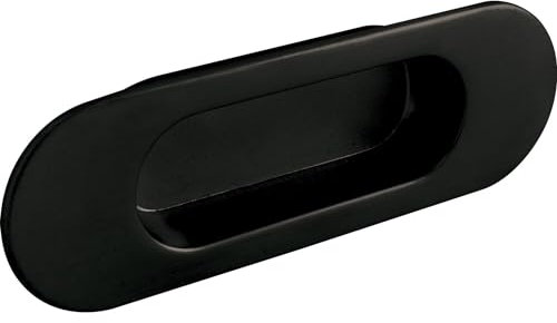 ESTAMP Griffmuschel Zalya Breite 151mm - Griff für Schiebetür - Muschelgriff zum Einlassen - Zinkdruckguss schwarz matt