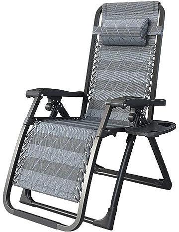 RUVOO Liegestuhl Klappbar Sonnenliege Liegender Klappstuhl, 9-Gang-Einstellung, Sonnenliege Mit Kopfstützen-Kissenpalette Für Den Innen- Und Außenbereich Terrassenliege Klappbar Zero Gravity Stuhl