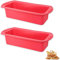 thirei 2 Stück Silikonform Brotbackform, Silikon Backform Kasten, 28 x 14,5 x 7 cm, Rot, für die Meisten Backöfen Geeignet, Kastenform Kuchen Silikon