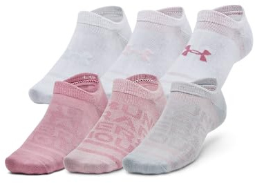Under Armour Unisex Ua No Show 6pk Essentials, Pink Elixir, M EU