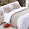 HLASMSPE Caminos de cama de color sólido, caminos de cama de lino, bufandas, decoración del hogar, ropa de cama de hotel, toalla de cama, dormitorio, protección de colcha, beige, 50 x 210 cm para cama