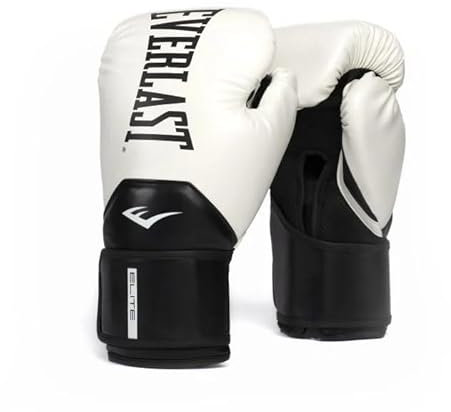 Everlast Elite 2 Boxing Gloves (White/Black, 12oz)