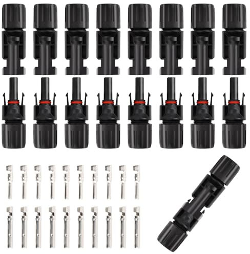Enchufe Solar, Enchufe Macho/Hembra para Panel Solar, Enchufe Compatible con Cable Solar de 6mm2-4mm2 (10)