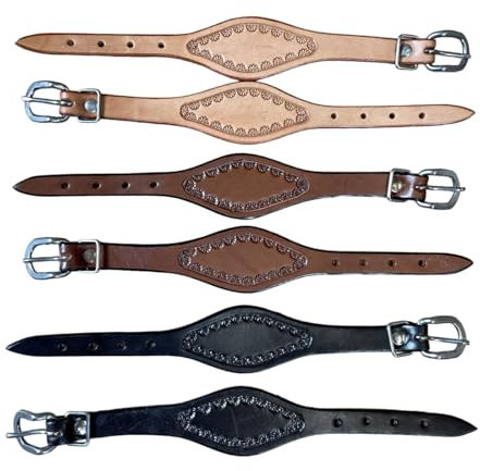 Generisch EE Tack Hobble Straps - punziert - (Hellbraun)