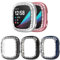 Bigqin 5 Pièces Coque Compatible avec Fitbit Versa 4/Sense 2, PC Coque Bord de la Montre Anti-Rayures, Noir, Rose, Transparent, Bleu, Gris