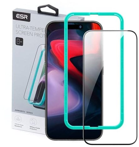 ESR Armorite Displayschutzfolie kompatibel mit iPhone 15 Pro Max