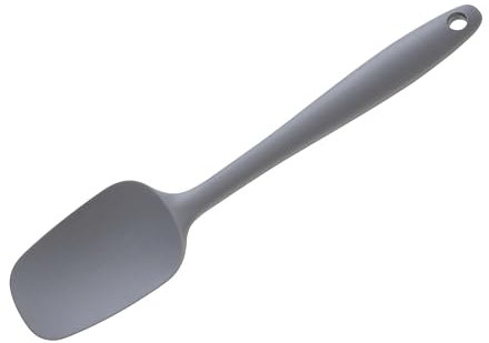 Wiltshire Silicone Spatula, Spoonula, Dough Scraper, Heat-Resistant Utensil, Non-Stick, Non-Scratch, Pebble Grey, 27.2x6x1.5cm