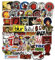 Rock Band Aufkleber, 2 X 52 Stück Rock Band Punk Stickers, Vinyl Wasserfeste Coole Sticker, Heavy Metal Punk Musik Band Sticker Bomb für Gitarre Laptop Skateboard Wasserflasche Teens Erwachsene