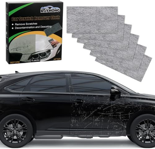 Zocipro 6 Stück Nano Sparkle Tuch für Auto Kratzer, Nanosparkle Tuch für Auto Kratzer Entfernen Reparatur, Nano Magic Tuch Car Scratch Remover für Reparatur von leichten Kratzfarben,Lackpflege