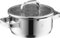 WMF Function 4 Advanced Kochtopf klein 20cm, Glasdeckel, Bratentopf Induktion 2,5l, Cromargan Edelstahl poliert, 4 Abgießfunktionen, Innenskalierung, silber