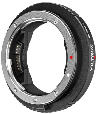 VILTROX EF-GFXII Adaptador de Objetivo de Enfoque automático con Control de Apertura, transmisión EXIF Compatible con Lente Canon EOS EF/EF-S a cámaras Fujifilm G-Mount GFX 100S 50S 50R