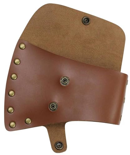 LAANCOO Hatchet Sheath Hatchet Cover PU Leather Axe Sheath Waist Mounted Axe Head Cover with Snap Button 6.1x4.3 inch Hatchet Sheath for Camping Woodworking