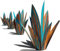 1 Stück Tequila Rustikale Skulptur Garten Hof Skulptur 9 Blätter DIY Haus Außen Hof Statuen, Metall Agave Pflanze, Rasen Heim Ornamente, Garten Figuren,65cm/25,6,65cm/25,6