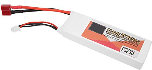 Tbest 7, 4 V 2200 MAh 45 C LiPo-Akku, Akku mit Großer Kapazität und Langen Betriebsstunden, Geeignet für Drohnen, Autos, Flugzeuge, für RC-Drohnen-Hubschrauber-Automodelle