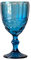 Ekilikua Home | Copa de Cristal 330 ml | Pack 6 Unidades | Set 6 Copas de Vino | Ideal para bodas, comuniones, celebraciones (Azul)