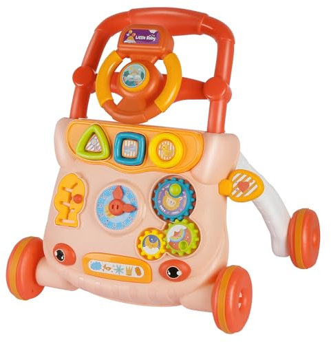 OHMG Baby Spiel-und Laufwagen,Lauflernwagen,Musik und abnehmbarem Spielboard,Für Kinder von 12-36 Monaten,Baby Walker Entwickelt ab 1 Jahr,Motorische Fähigkeiten und Regt Die Kreativität an