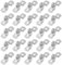 PATIKIL 8mm Rigid Pipe Strap, 25 Pcs 304 Stainless Steel Conduit Clamp 2 Hole U Bracket Pipe Clamp Tube Strap for Pipe Cable Wire Fixing, (1/3)