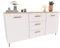 MATKAM Kommode Malmo, B150 x H75 x T40 cm, mit 2 Türen und 3 Schubladen, Stilvolle, Funktionales Design, Ideal für jedem Raum (Artisan Eiche-Weiß)