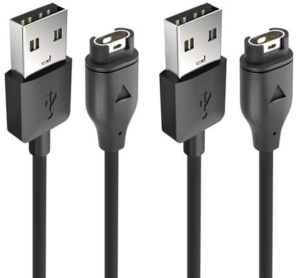 liuchanghe 2 PCS Chargeur Compatible avec Garmin Fenix 6 6S 6X Pro,5 5S 5X Plus,7 7S 7X,Forerunner 935 945 745 45 45S 245,Approach S10 S40 S60,Vivoactive 3 4 4S,Vivomove 3 3S,Vivosport,Instinct,Venu