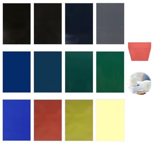 Asfrode Papier De Gravure Laser : 12 Feuilles De Papier De Marquage Coloré, Idéal Pour Verre, Céramique, Acrylique, Pierre (27x39cm, Multicolore)