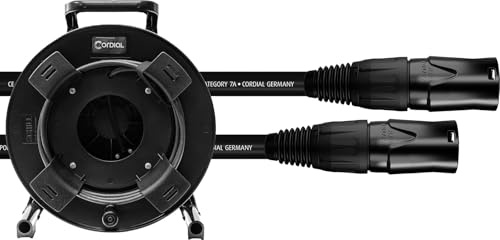 CORDIAL - CSE50NN7A-PUR-SD - Aufwickler Netzwerkkabel CAT 7A etherCON S/FTP 50 m, Stecker NE8MX-B-1 + Hirose RJ45 - Aufwickler Schill