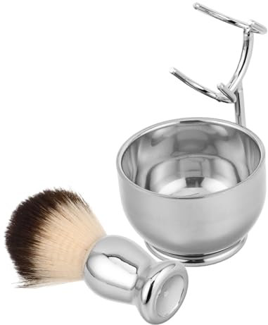CALLARON 1satz Rasierpinsel Set Für Teiliges Set Mit Synthetischem Rasierpinsel Edelstahlständer Und Schale Für Zuhause Und Für Und Trockenes Rasieren